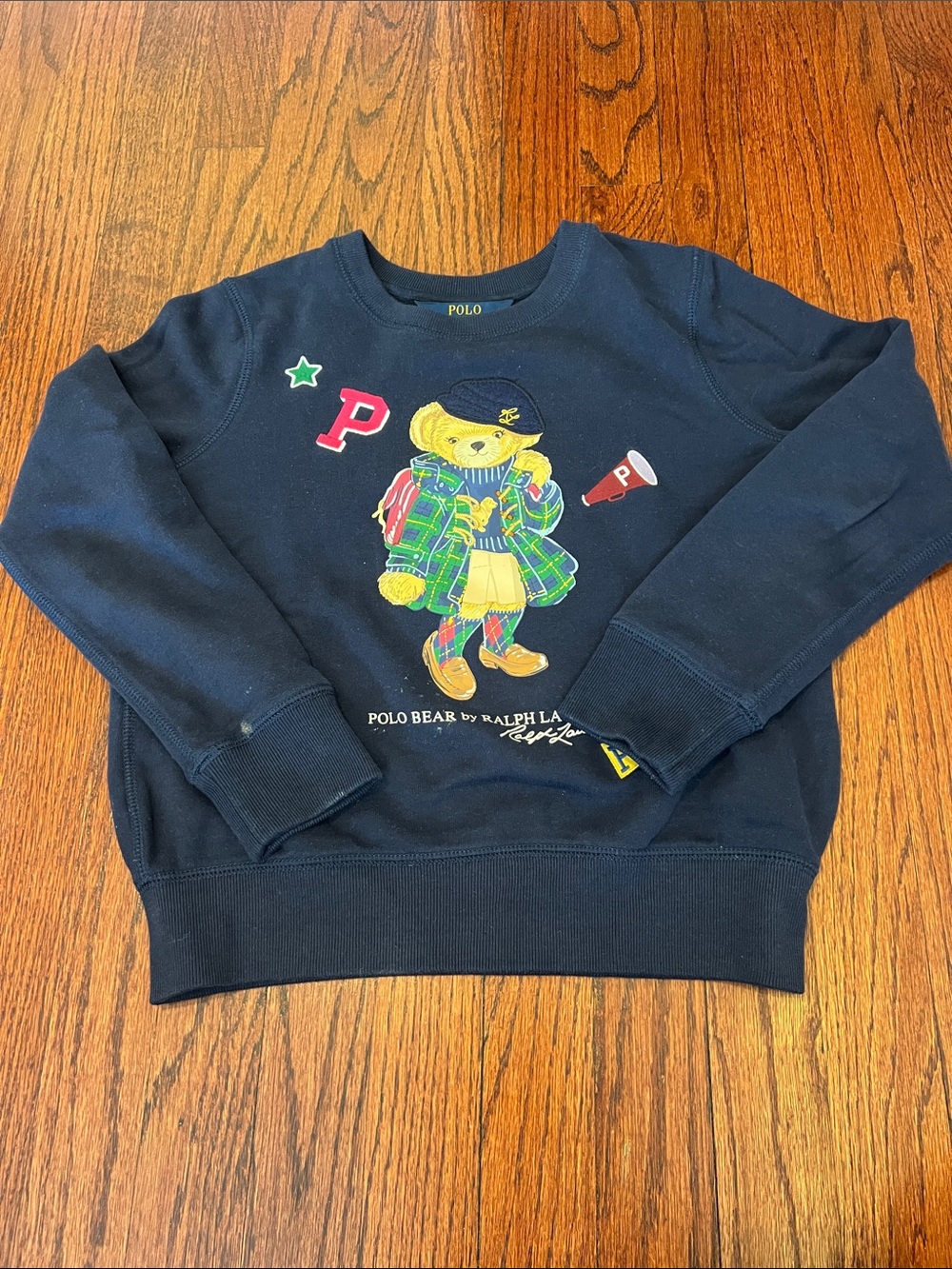 Girls Polo Bear Sweatshirt Ralph Lauren Crew Neck